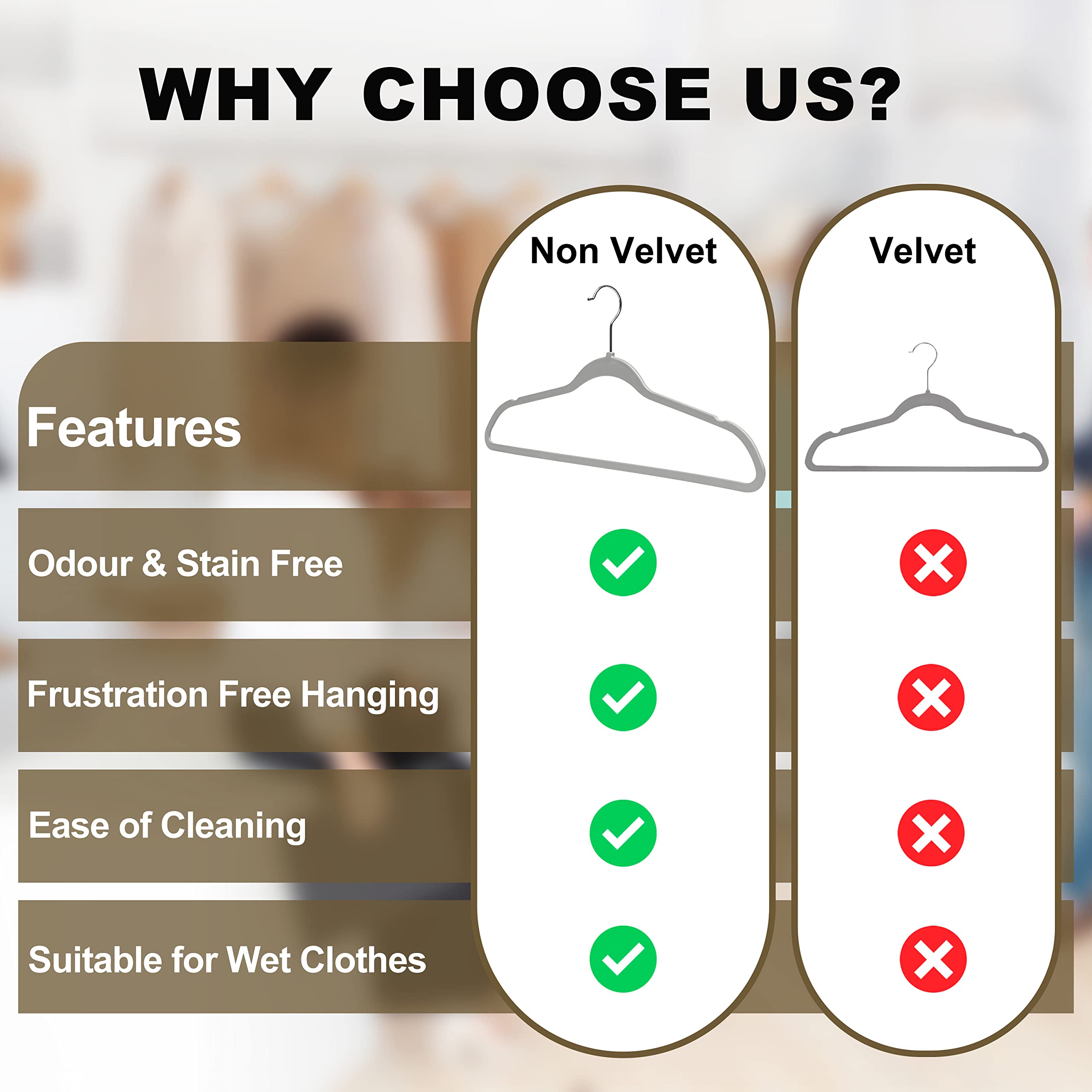 Quality Hangers dress and coat hanger supports heavy garments without bending.