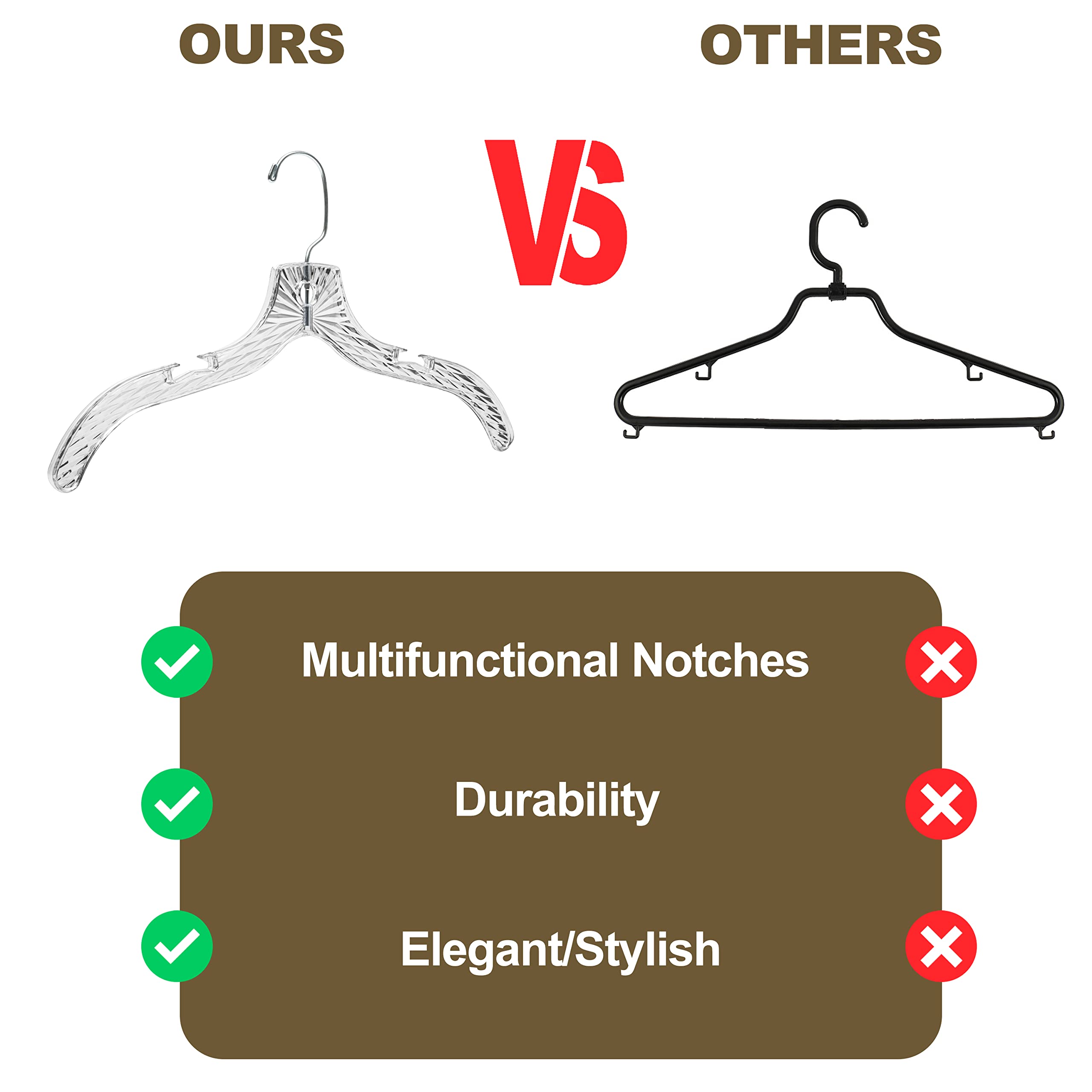 Quality Hangers elegant-clear-closet-accents enhance room aesthetics while organizing
