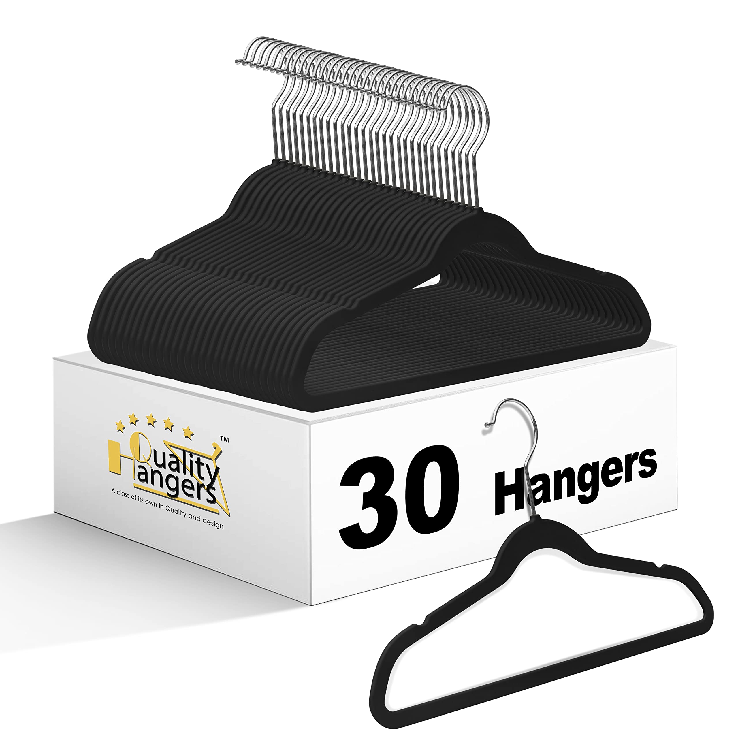 Quality Hangers kids plastic hanger with swivel hook for space-saving closets.