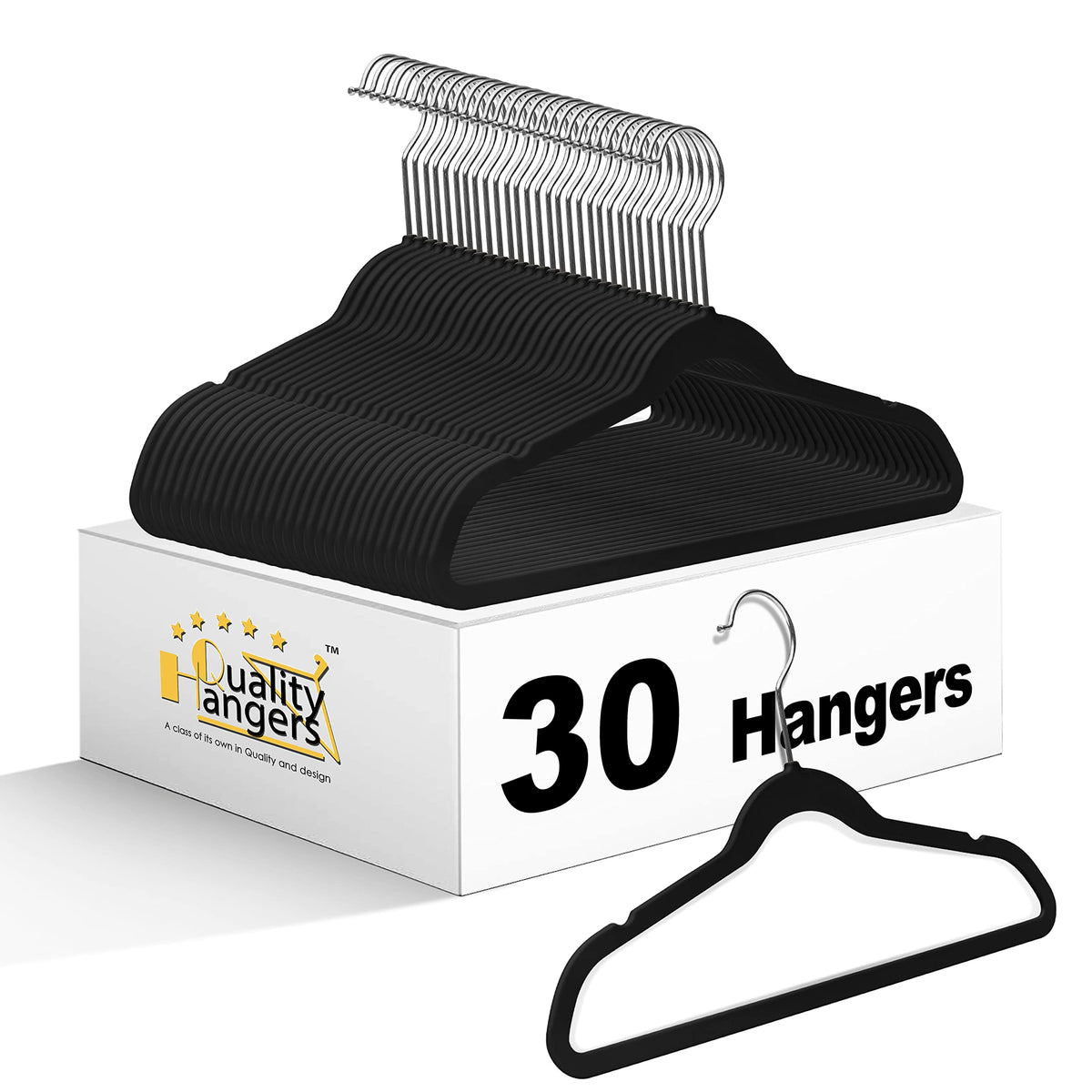 Quality Hangers kids plastic hanger with swivel hook for space-saving closets.