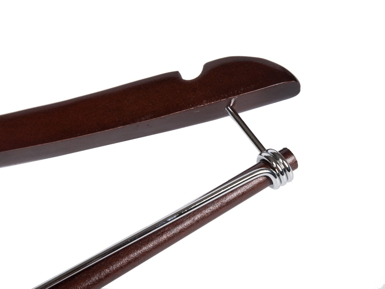 Quality Hangers locking bar secures coats and garments
