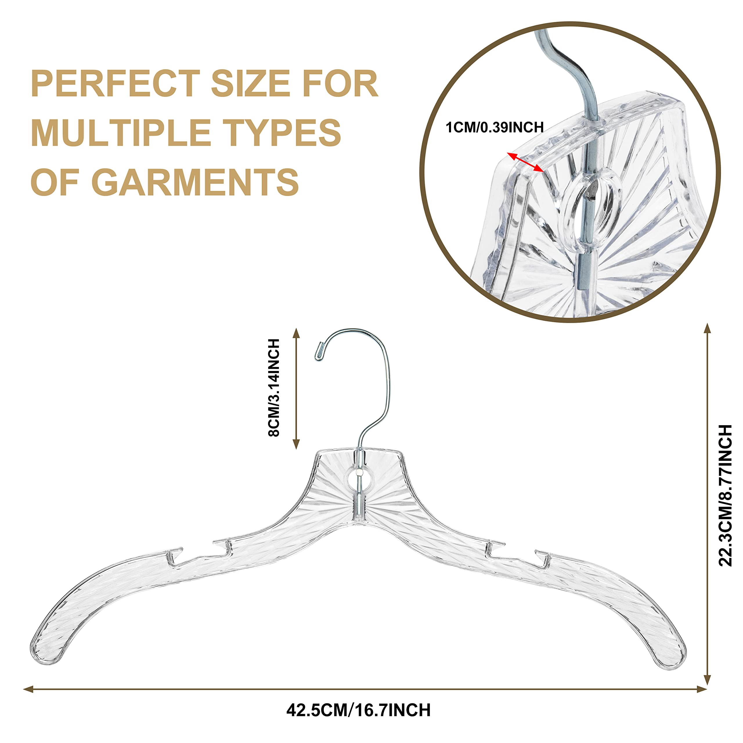 Quality Hangers non-slip design keeps fabrics in place and crease-free