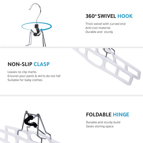 Quality Hangers nonslip hangers prevent garments from slipping to the closet floor.