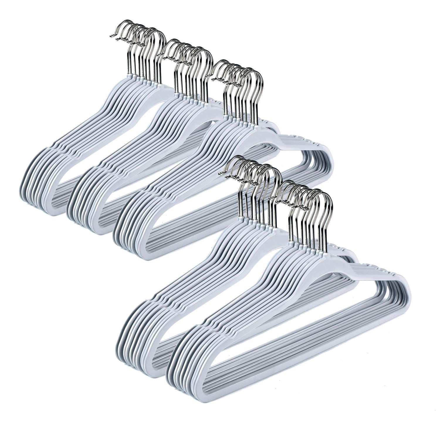 Quality Hangers non-slip notches secure delicate fabrics without slipping.