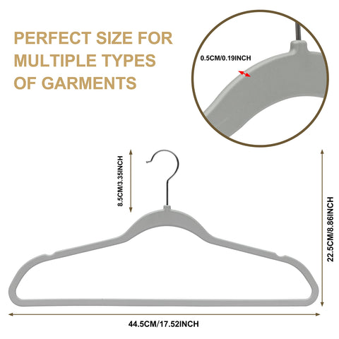 Quality Hangers slim profile saves closet space while fitting multiple items.