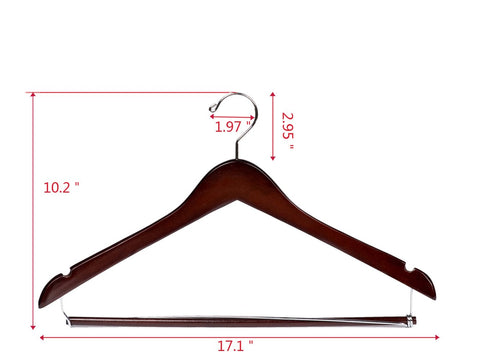 Quality Hangers solid mahogany wood for durability and style
