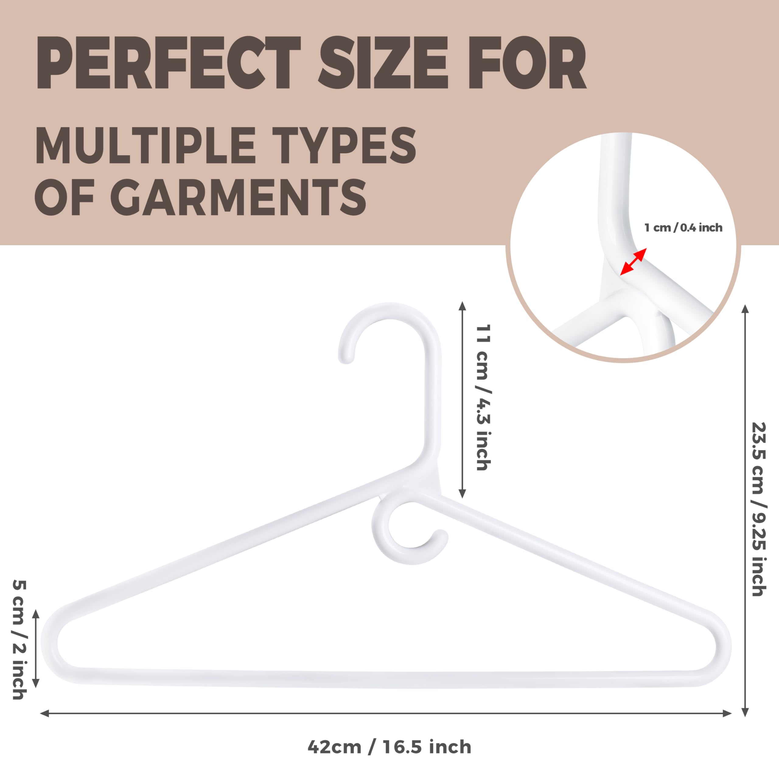 Quality Hangers 9mm thick closeup showing durable material and smooth edges