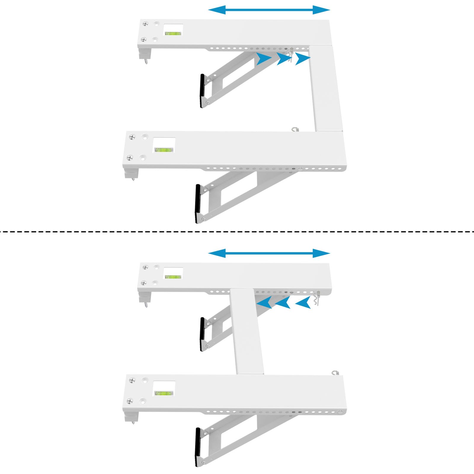 Qualward adjustable cross bar enables a precise fit across window widths.
