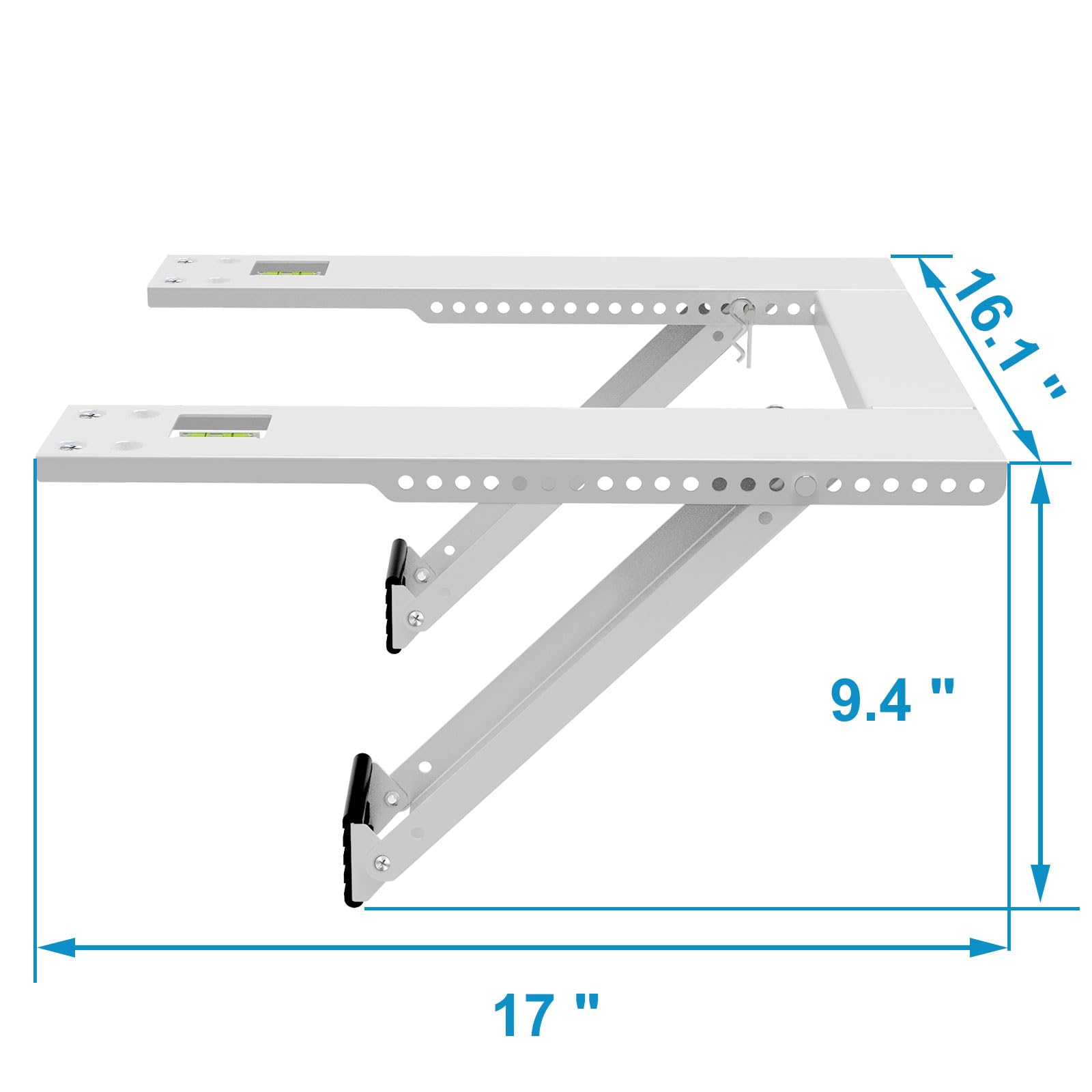 Qualward built-in bubble level helps align the bracket during installation.