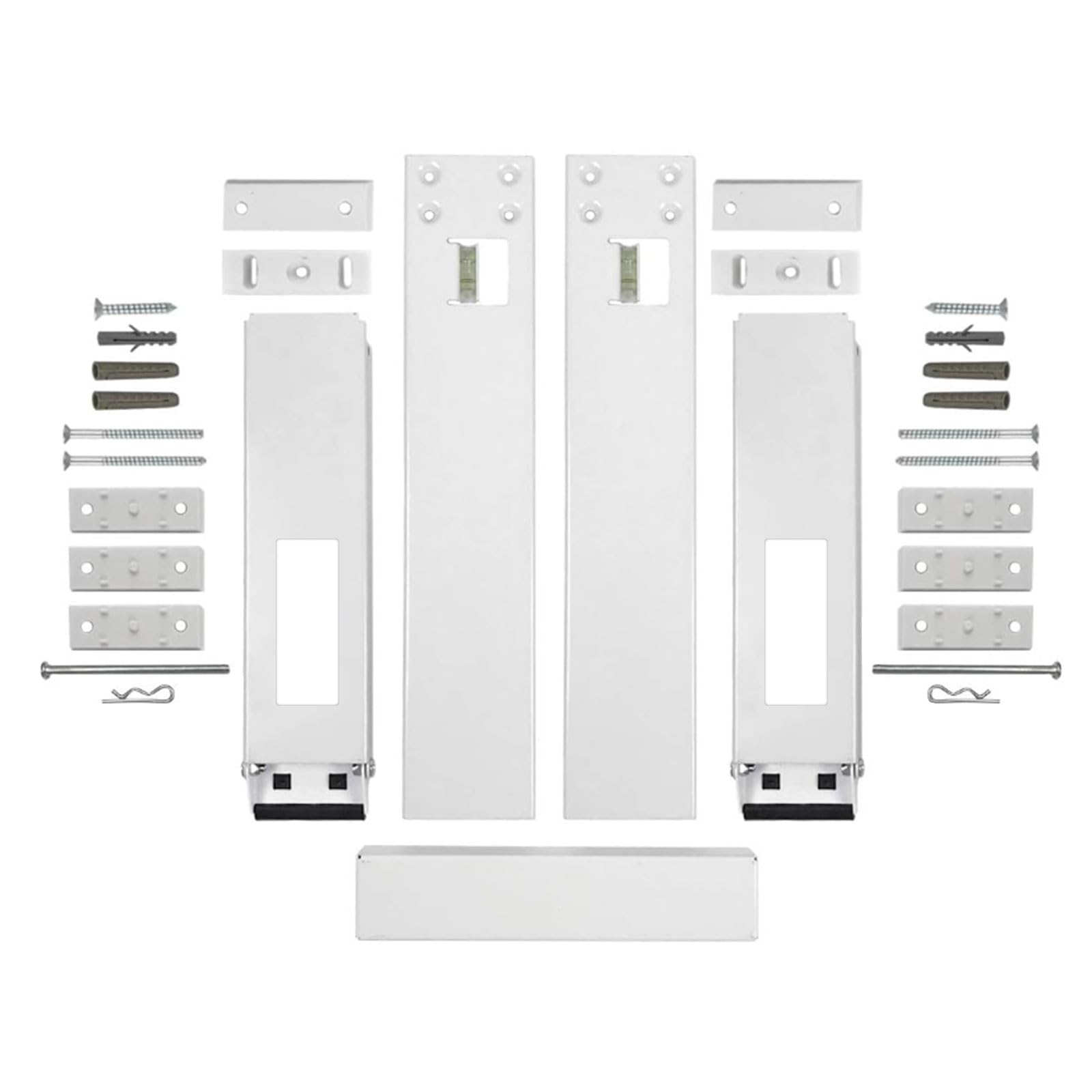 Qualward two-arm design reduces sill stress during air conditioner use.
