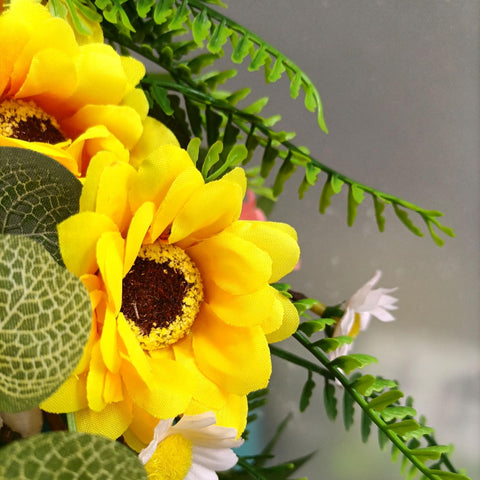 QuarenDen garland shows green leaves detail for lush indoor greenery.