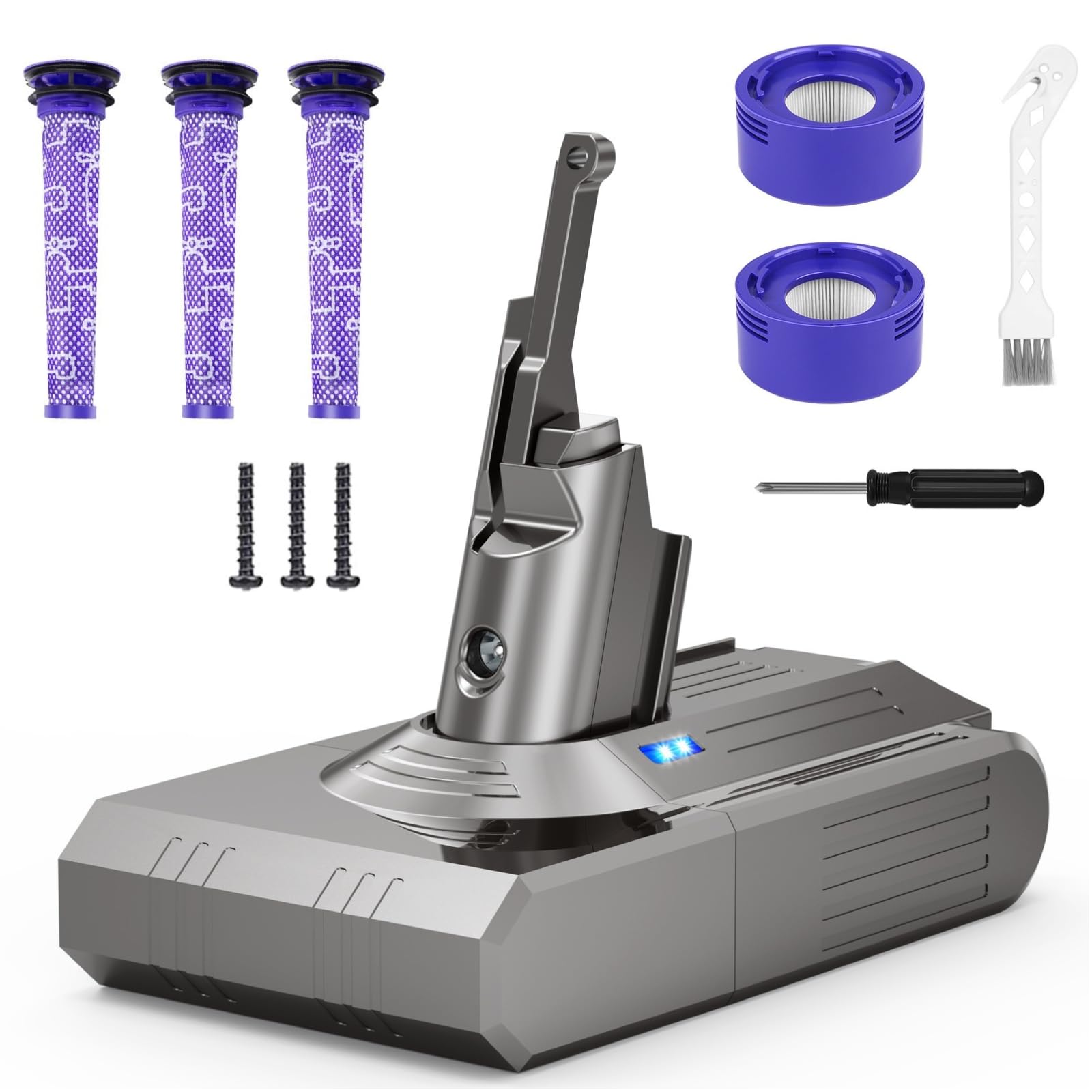 QUASYREALIM upgraded 9000mAh battery exterior for Dyson V8 offers extended reliability