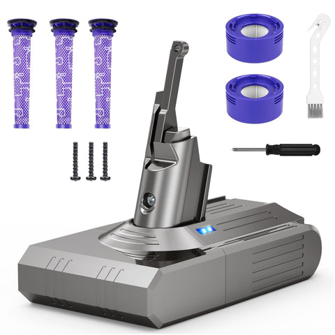 QUASYREALIM upgraded 9000mAh battery exterior for Dyson V8 offers extended reliability