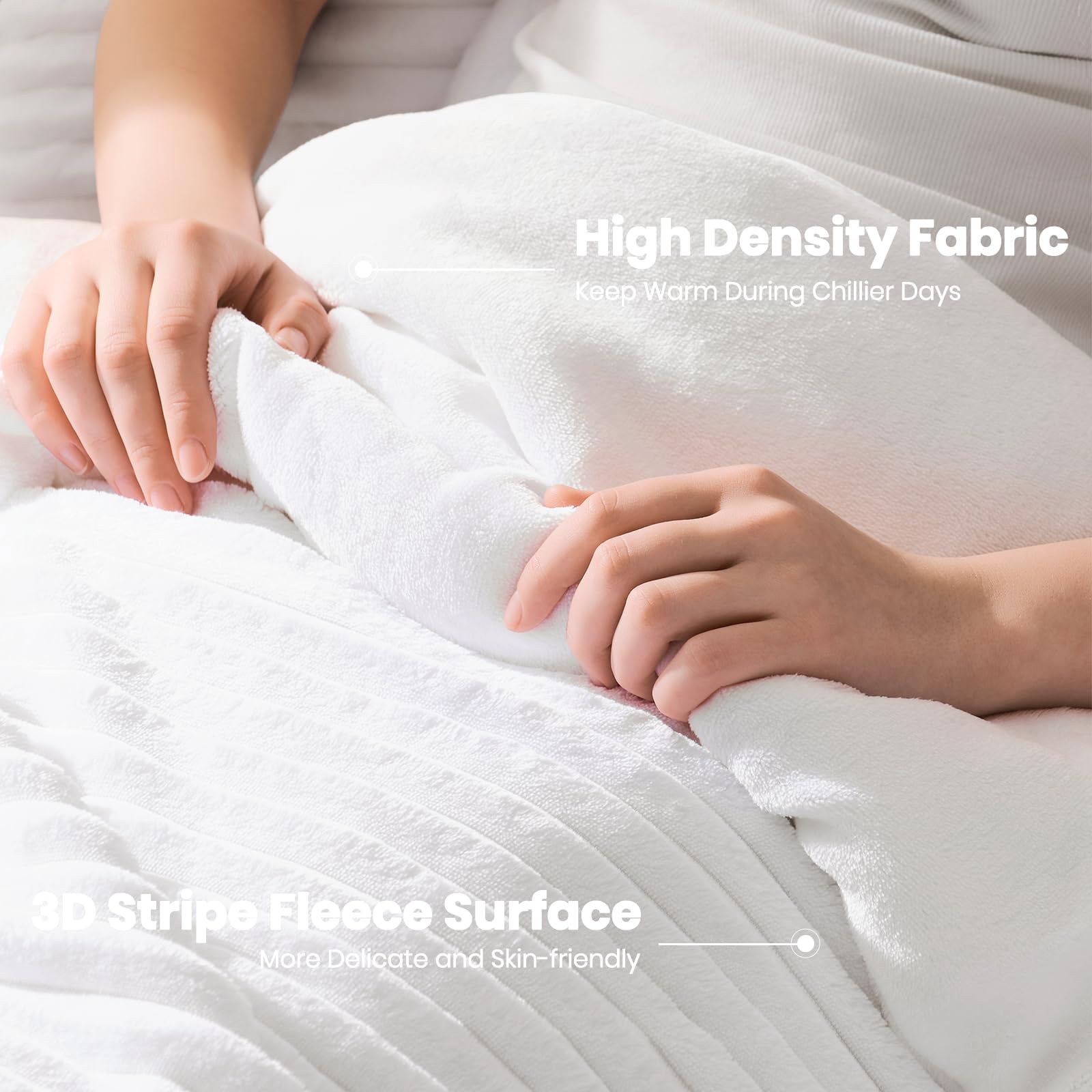 Quataly Marshmallow Queen comforter stripe pattern adds warm decor depth
