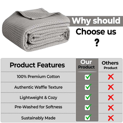 QUBA LINEN 100% cotton blanket delivers natural softness and durability.