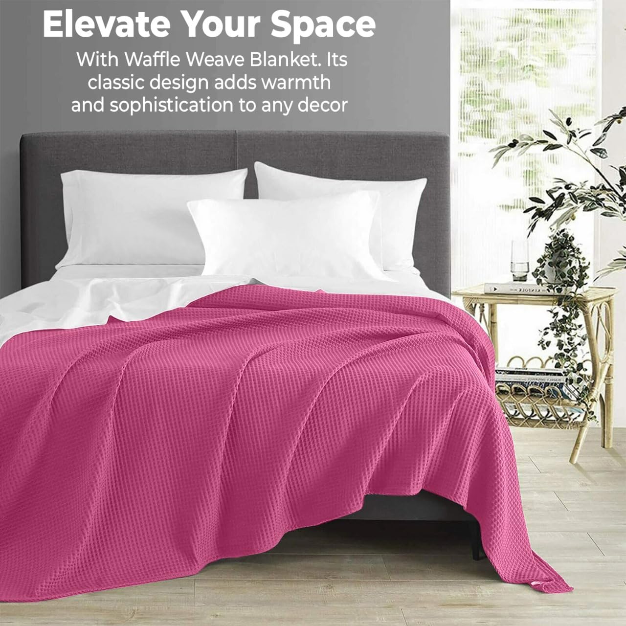 QUBA LINEN 100% cotton waffle weave for breathable comfort