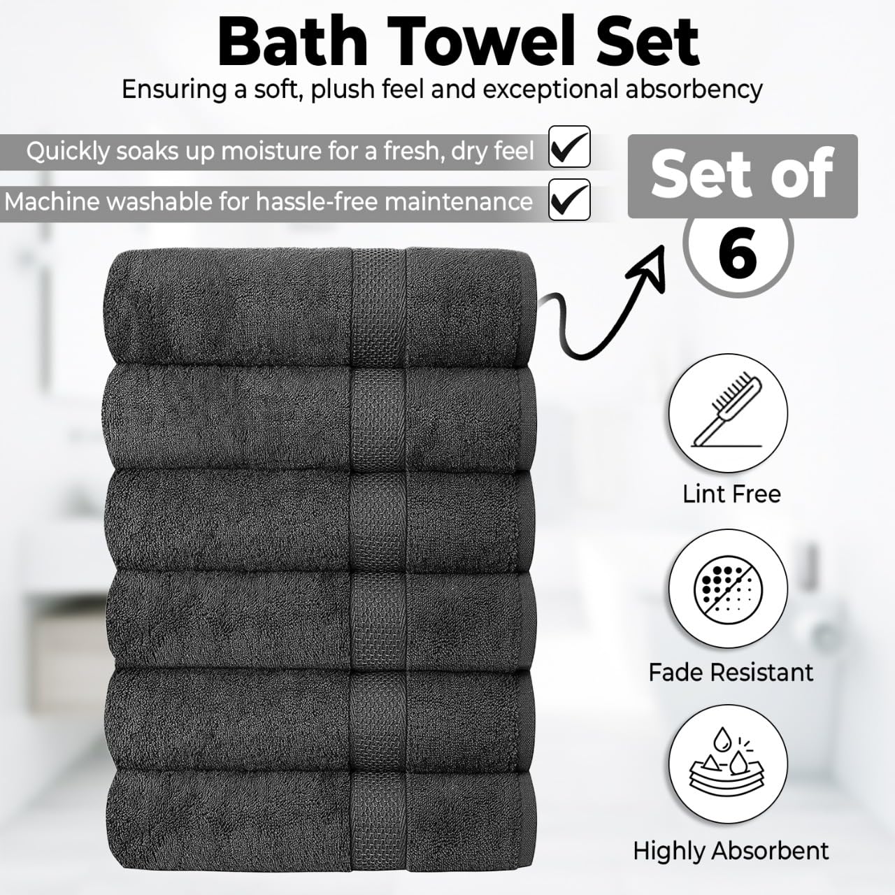 QUBA LINEN lightweight towels grey hanging for easy handling