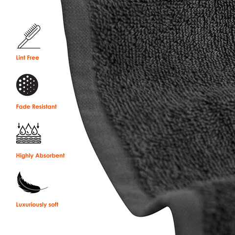 QUBA LINEN quick-dry towels grey folded for display