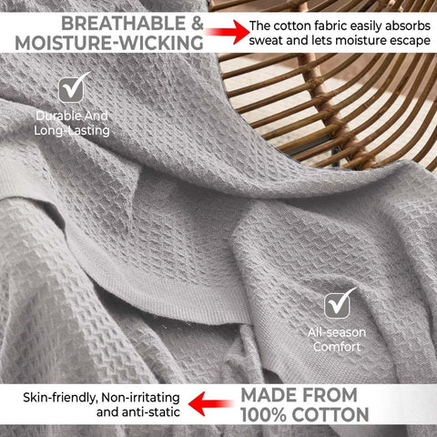 QUBA LINEN summer blanket offers lightweight comfort for hot evenings.