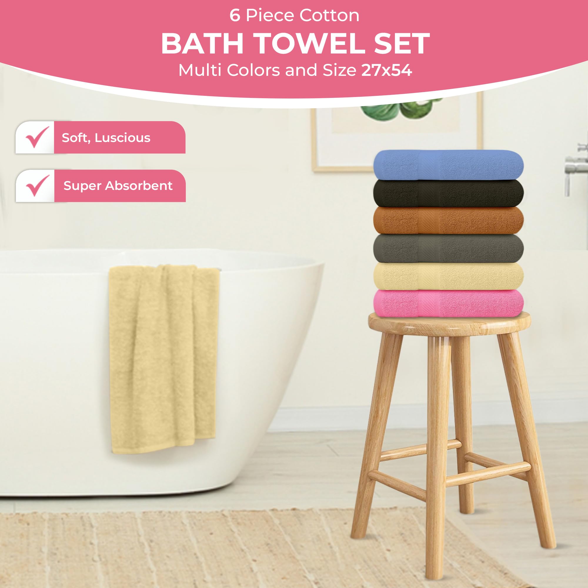 QUBA LINEN ultra-absorbent towels ready to soak up moisture after showers