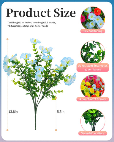 Qubigko garden border display of vibrant faux flowers
