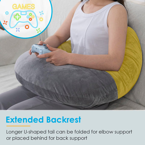 QUEEN ROSE Multi-functional pillow for reading, gaming, crocheting and more.