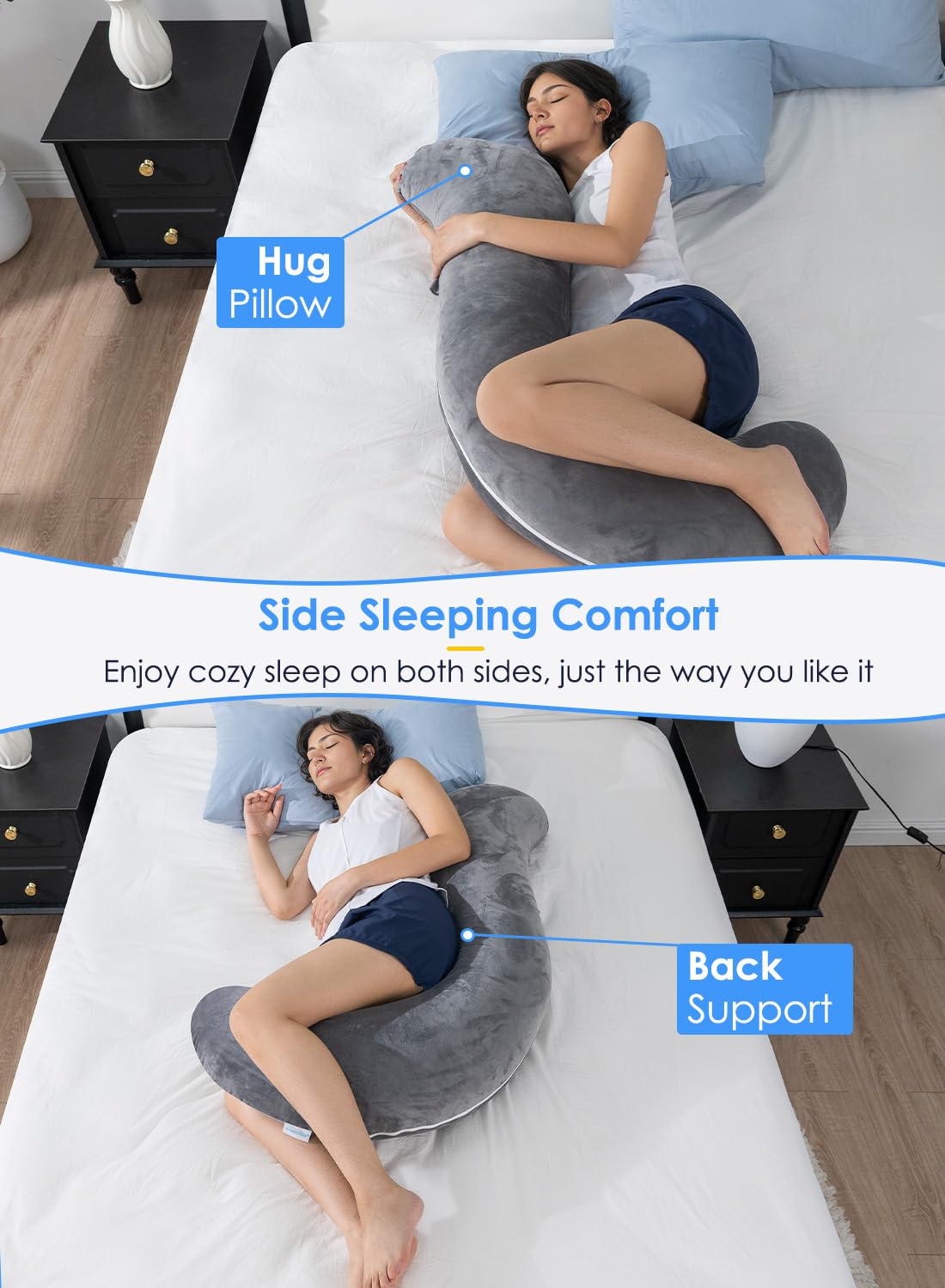 QUEEN ROSE maternity-friendly use promotes side sleeping comfort