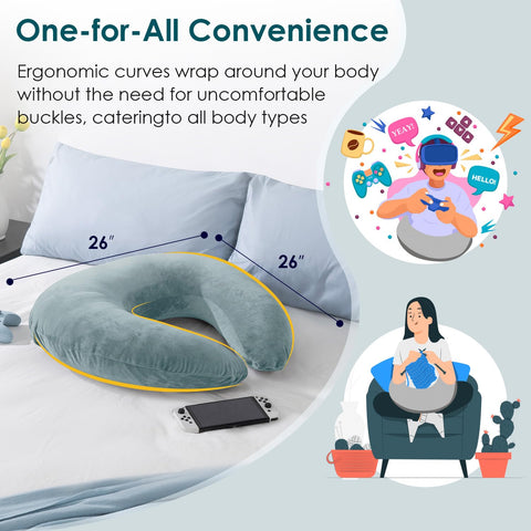 QUEEN ROSE Reading Pillow supports wrists during gaming for comfort and endurance.