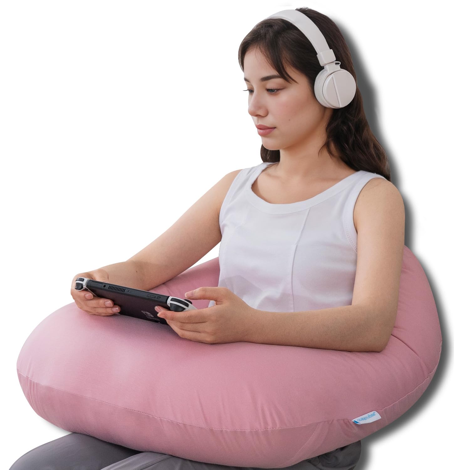 QUEEN ROSE Reading Pillow for Gaming provides arm support for longer, comfortable sessions.