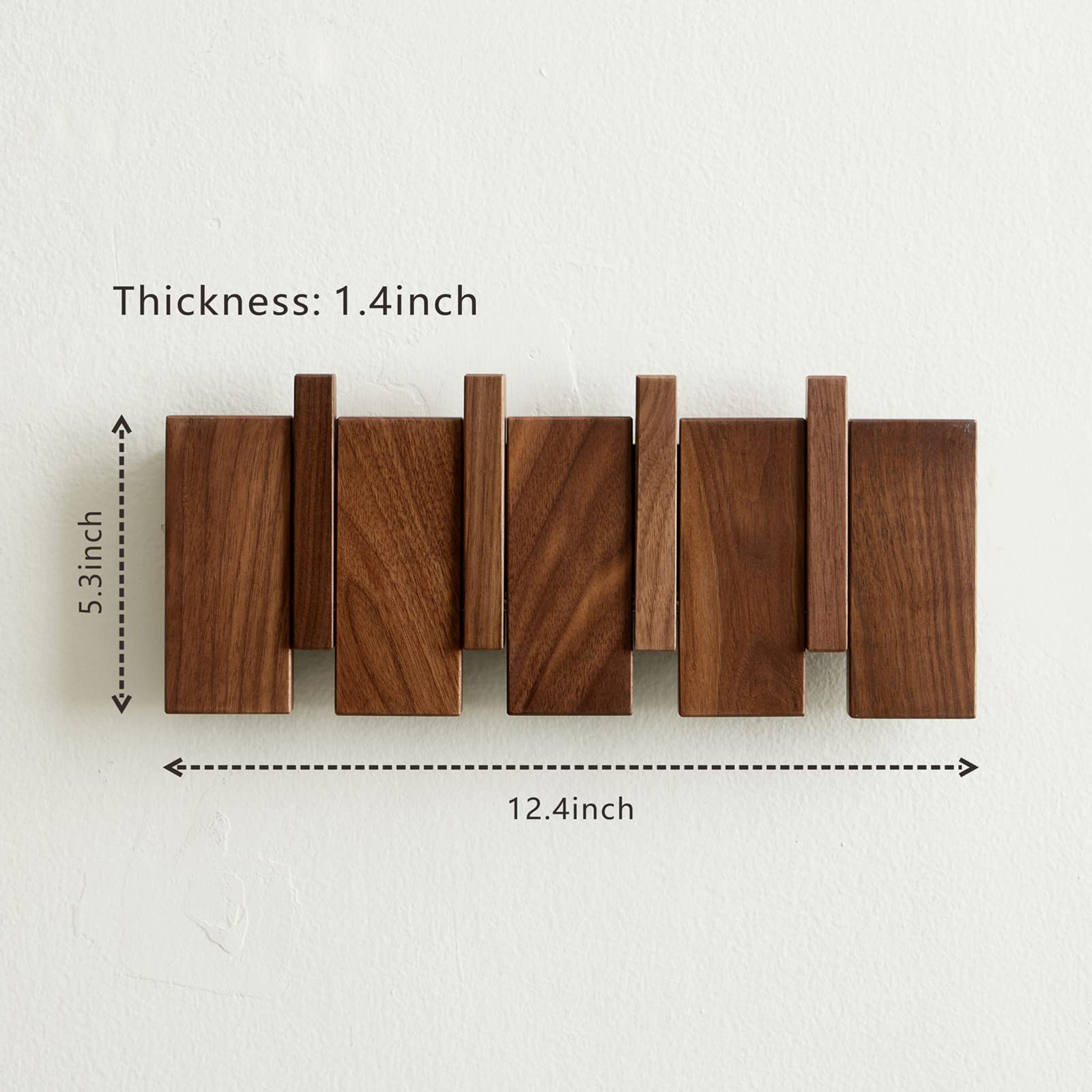 QUELLANCE natural wood finish coat hanger highlights durable materials and timeless style