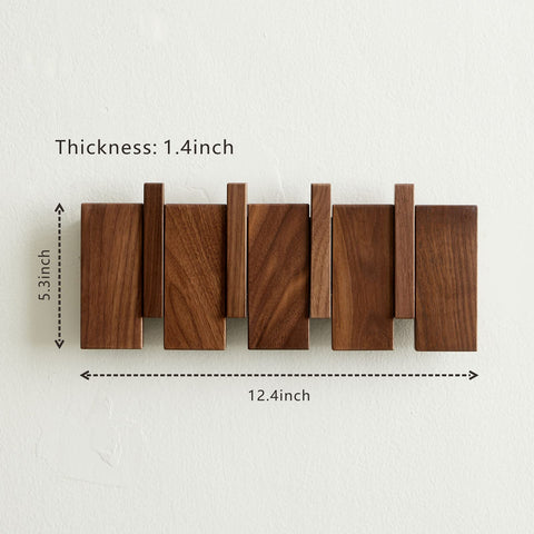 QUELLANCE natural wood finish coat hanger highlights durable materials and timeless style