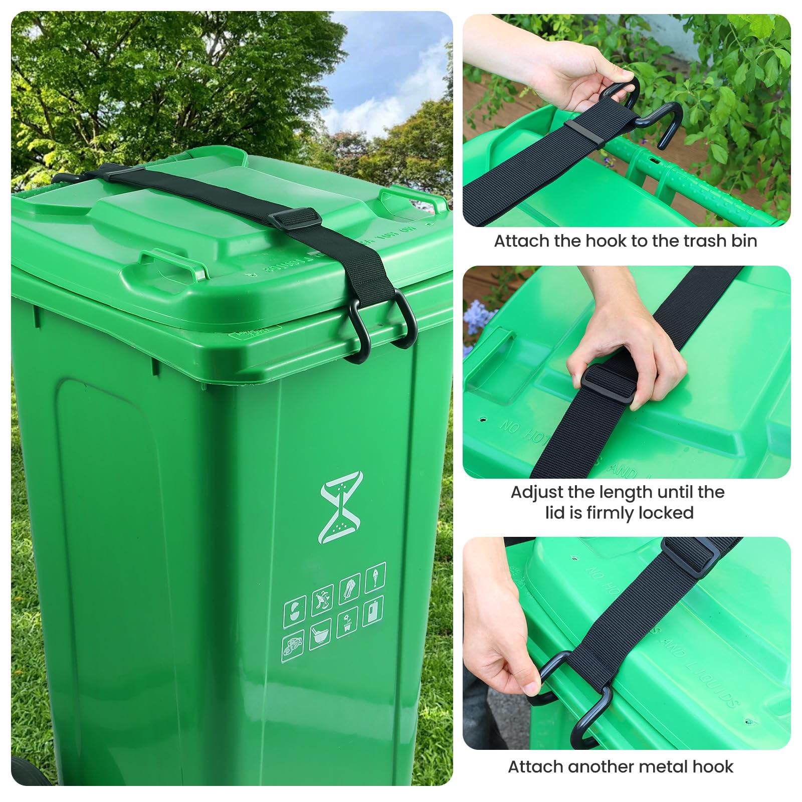 QUFA windproof design prevents bins from tipping