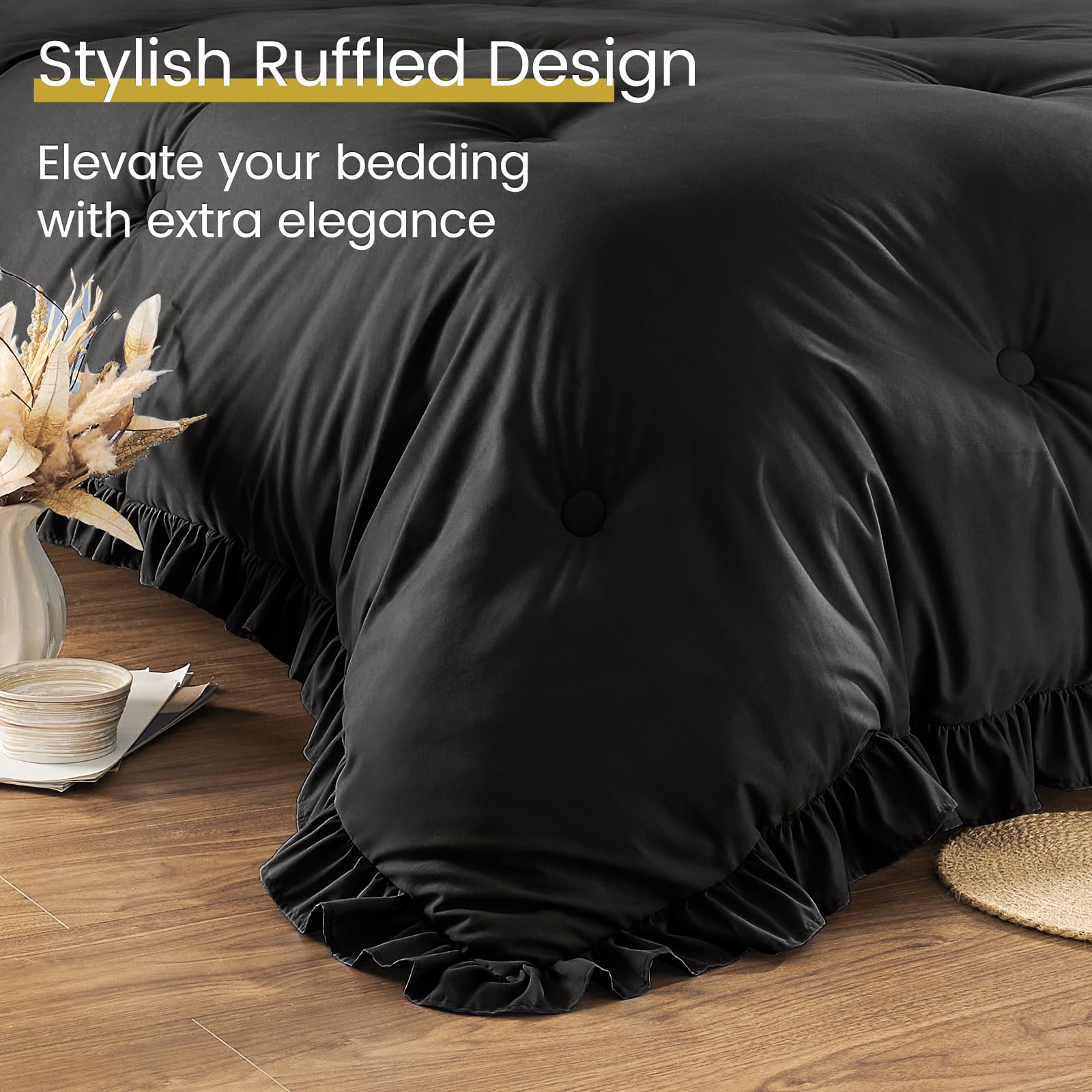 QUIETSEA King Size Bed in a Bag features premium microfiber fabric for soft, breathable comfort