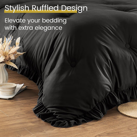 QUIETSEA King Size Bed in a Bag features premium microfiber fabric for soft, breathable comfort