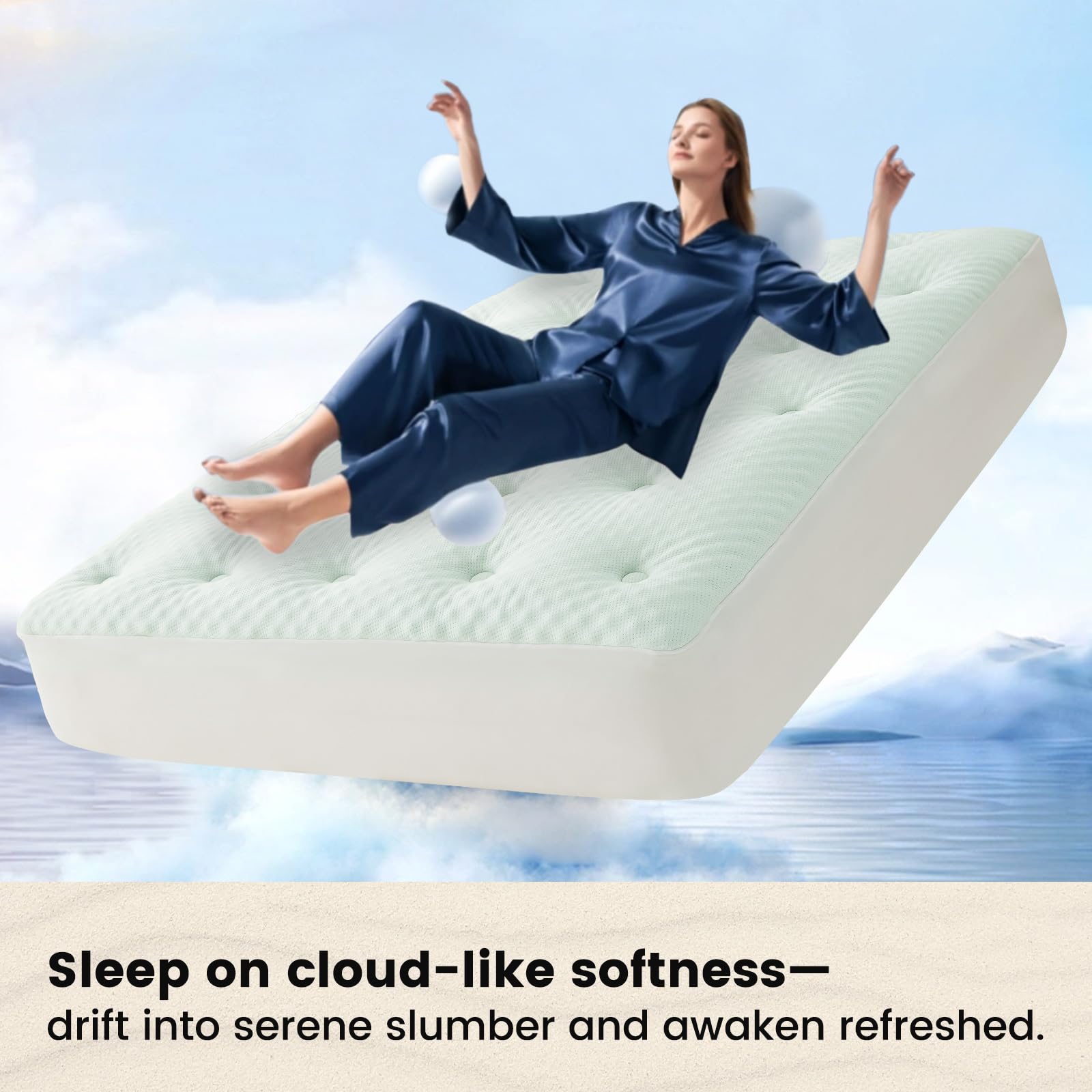 Quietsea five-layer-support contours body for improved alignment.