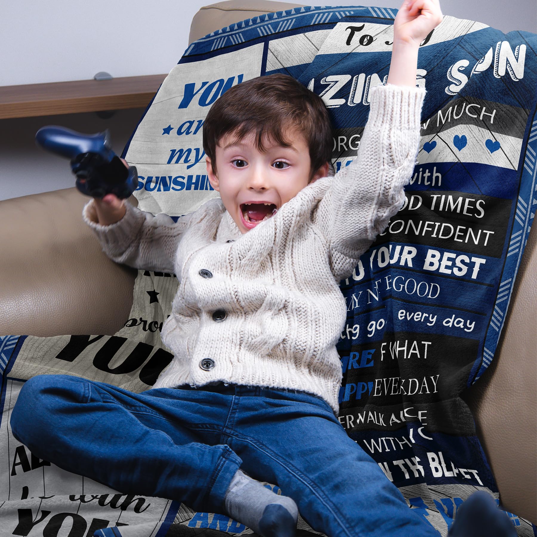 Quilazy blanket for sons cozy cover during camping or movie nights