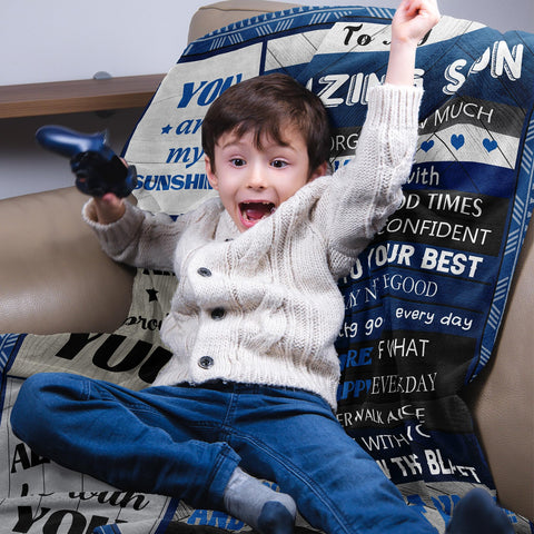 Quilazy blanket for sons cozy cover during camping or movie nights