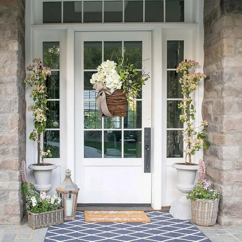 Quinbeat artificial spring garland wreath offers low upkeep decor year round