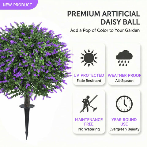 Quirlory purple topiary duo adds year-round color to entryways