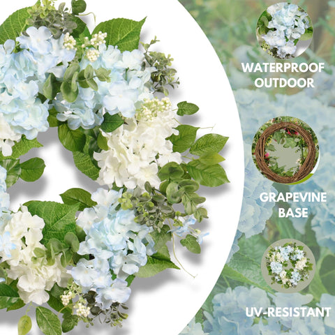 Quixem Wall decor wreath showcasing spring palette and airy botanicals.