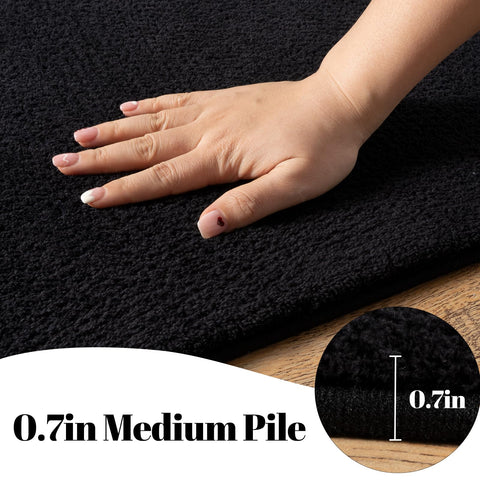 Qulint rug in a living room setting highlighting versatility for spaces.