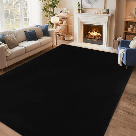 Qulint rug bottom shows non-slip dots for secure placement on hard floors.