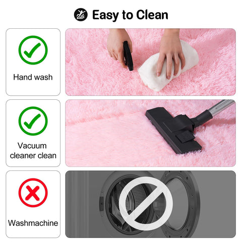 QuLint rug with anti-slip backing stays in place on floor