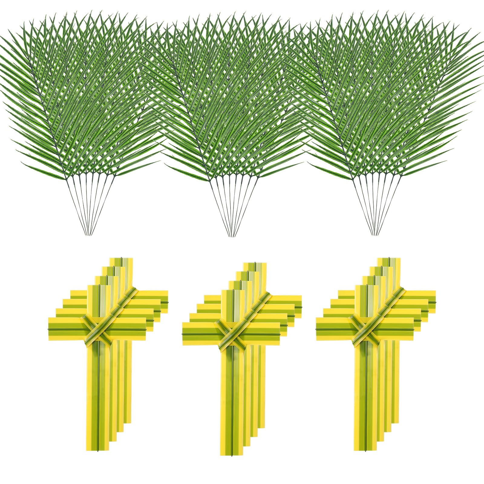 Qunclay artificial palm leaves for durable lifelike Palm Sunday decor