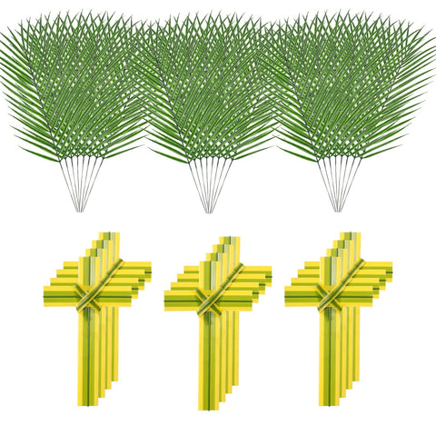 Qunclay artificial palm leaves for durable lifelike Palm Sunday decor