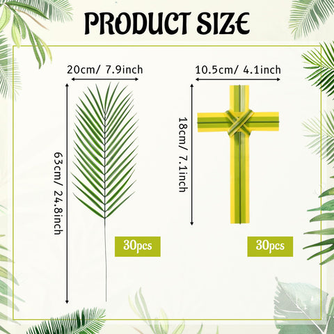 Qunclay palm crosses with woven design for reverent Holy Week displays