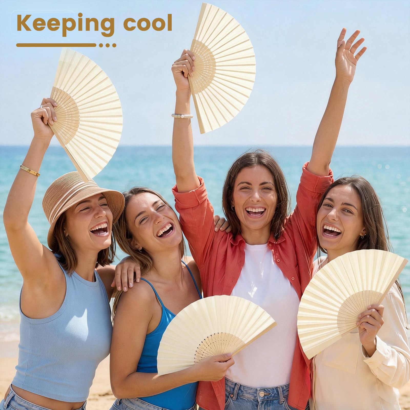 Qunclay party favor fan great as a chic gift.