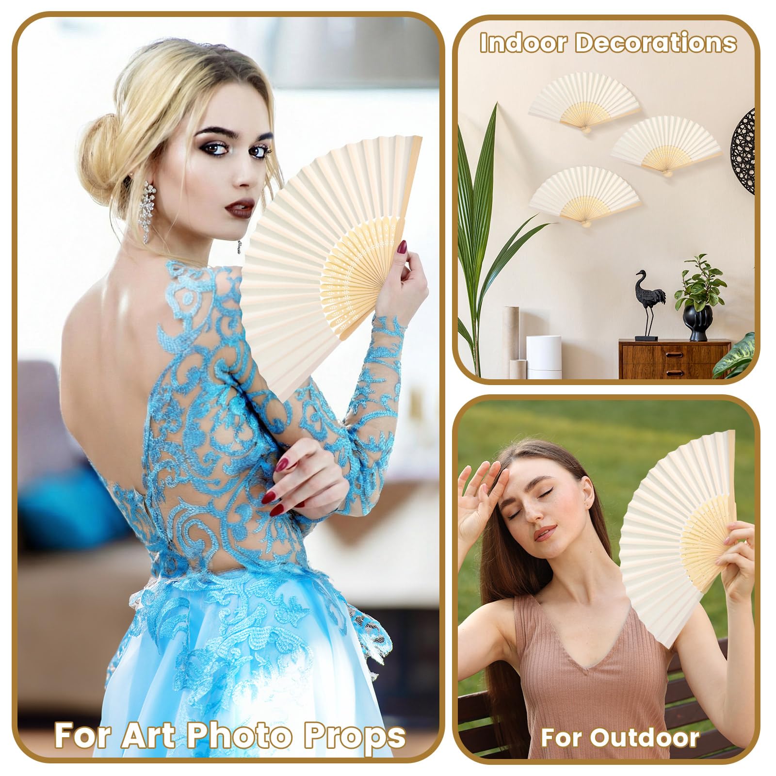 Qunclay stage prop fan ideal for photos and decor.