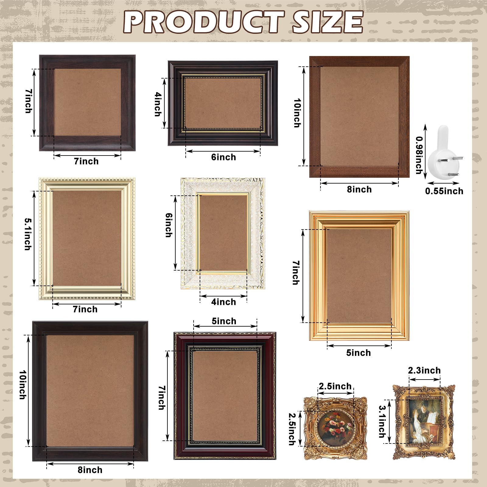 Qunclay wall display with ornate frames adding French country charm.