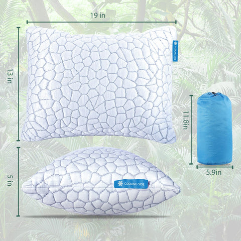 QUTOOL camping pillow with adjustable loft for personalized height